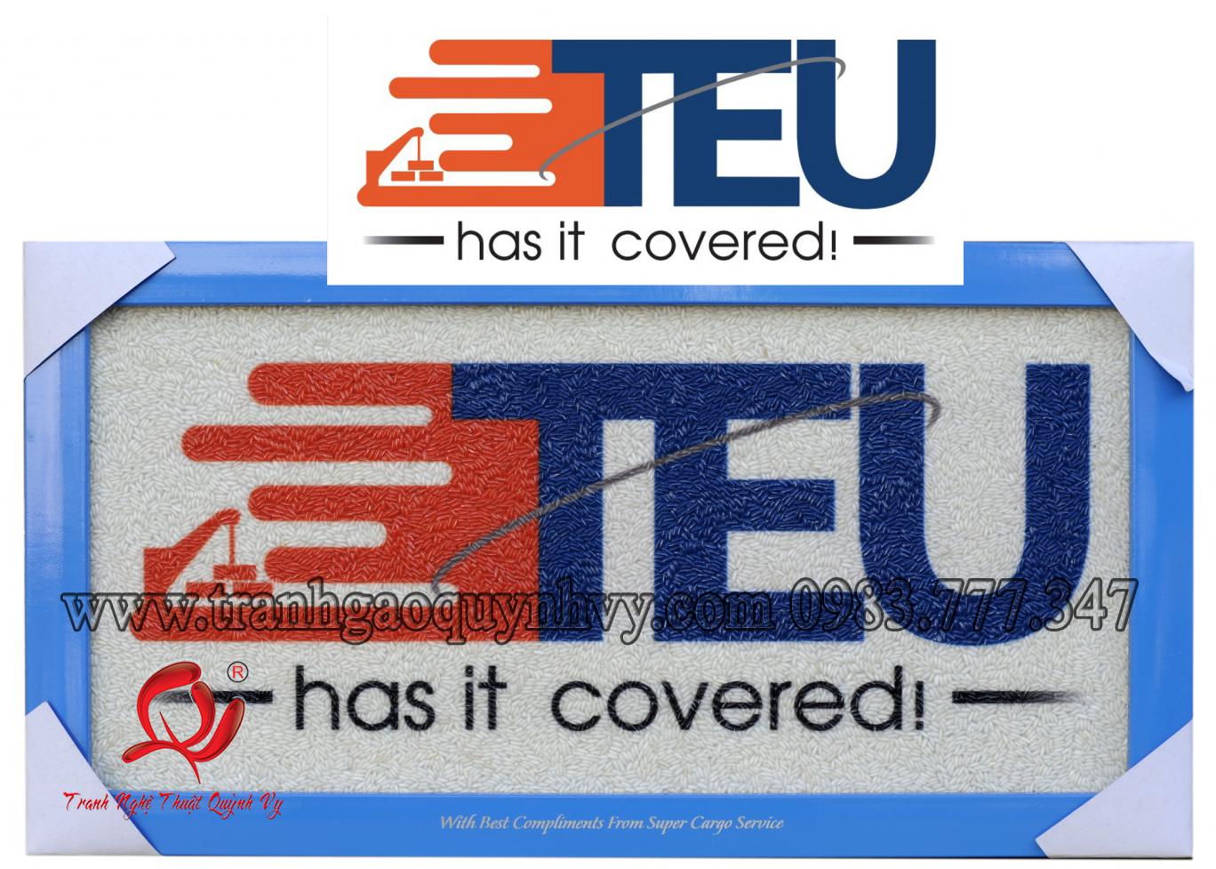 Tranh Gạo Logo - 21 x 44