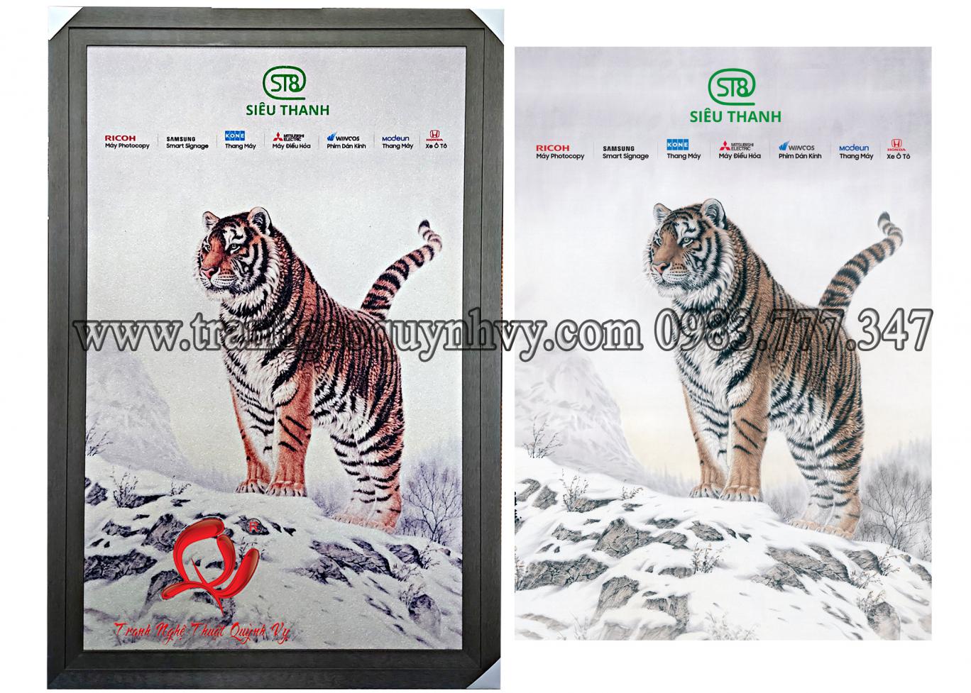 Tranh Mẫu Cọp - Logo - 100 x 160