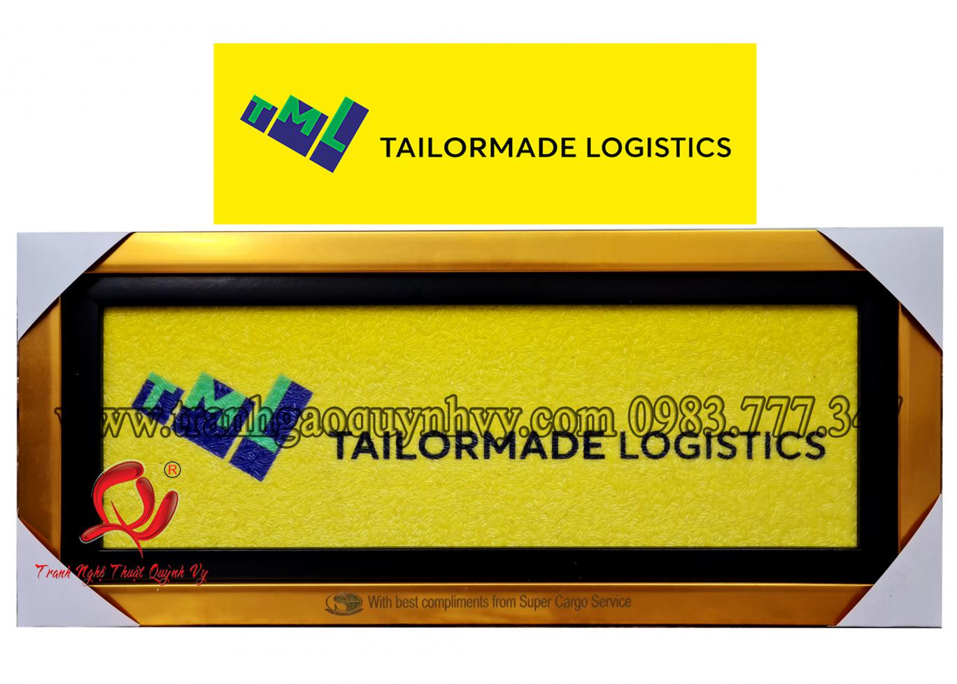Tranh Gạo Logo - 14 x 42