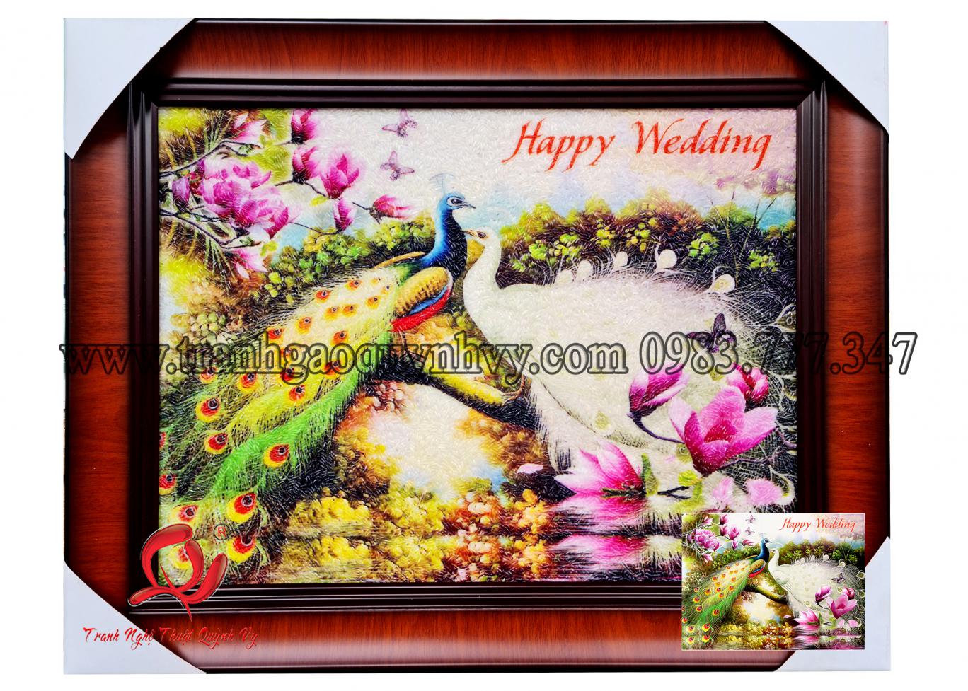 Tranh Đôi Công Ngày Cưới - 30 x 40