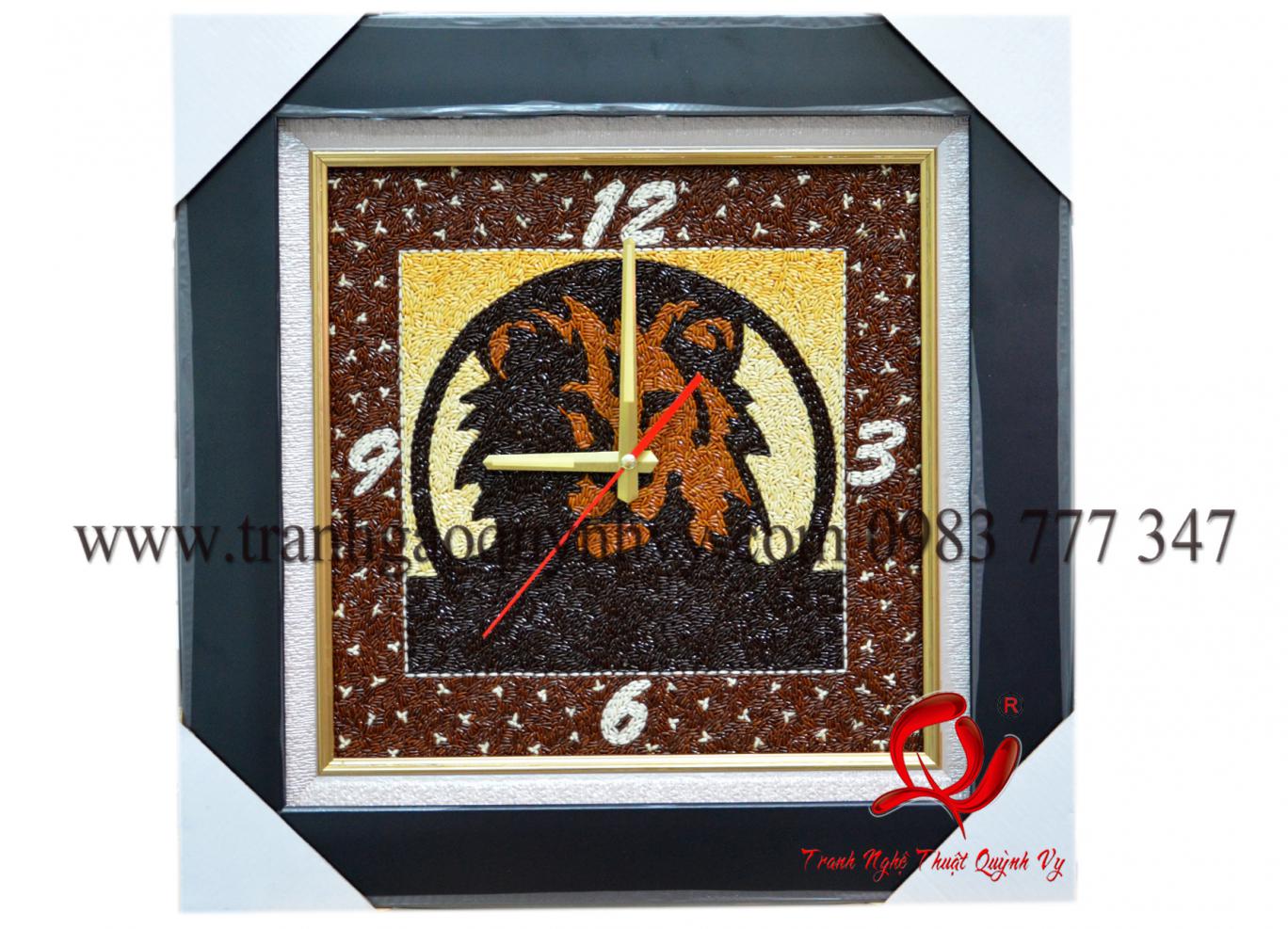Tranh Gạo Đồng Hồ Hàng Đặt