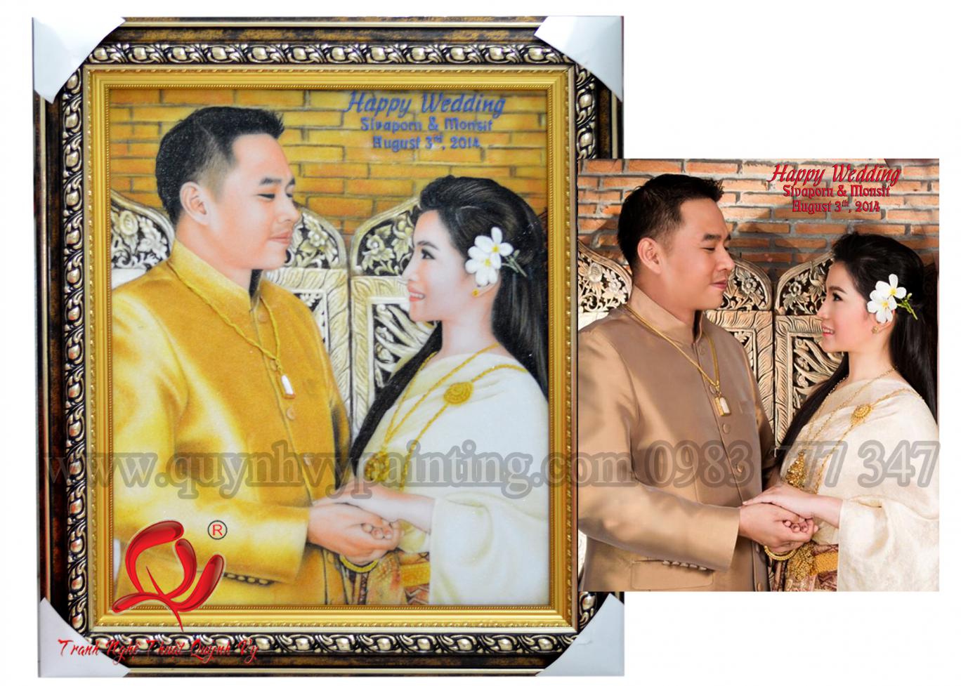 Đá Quý Chân Dung Cô Dâu - Chú Rể Thái Lan