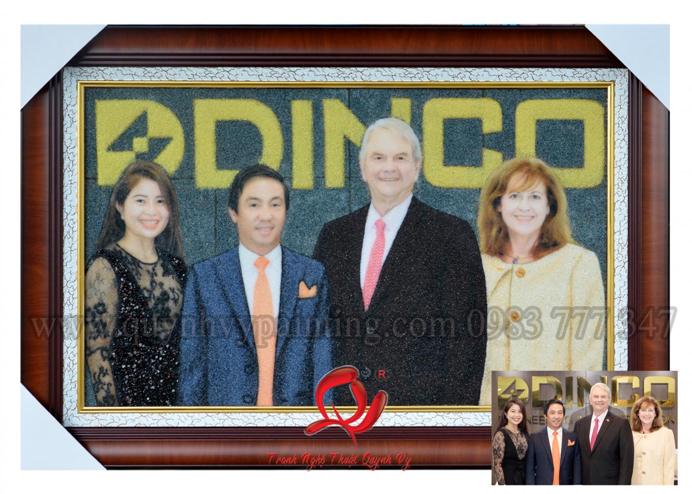Đá Quý Chân Dung 4 người 40 x 65