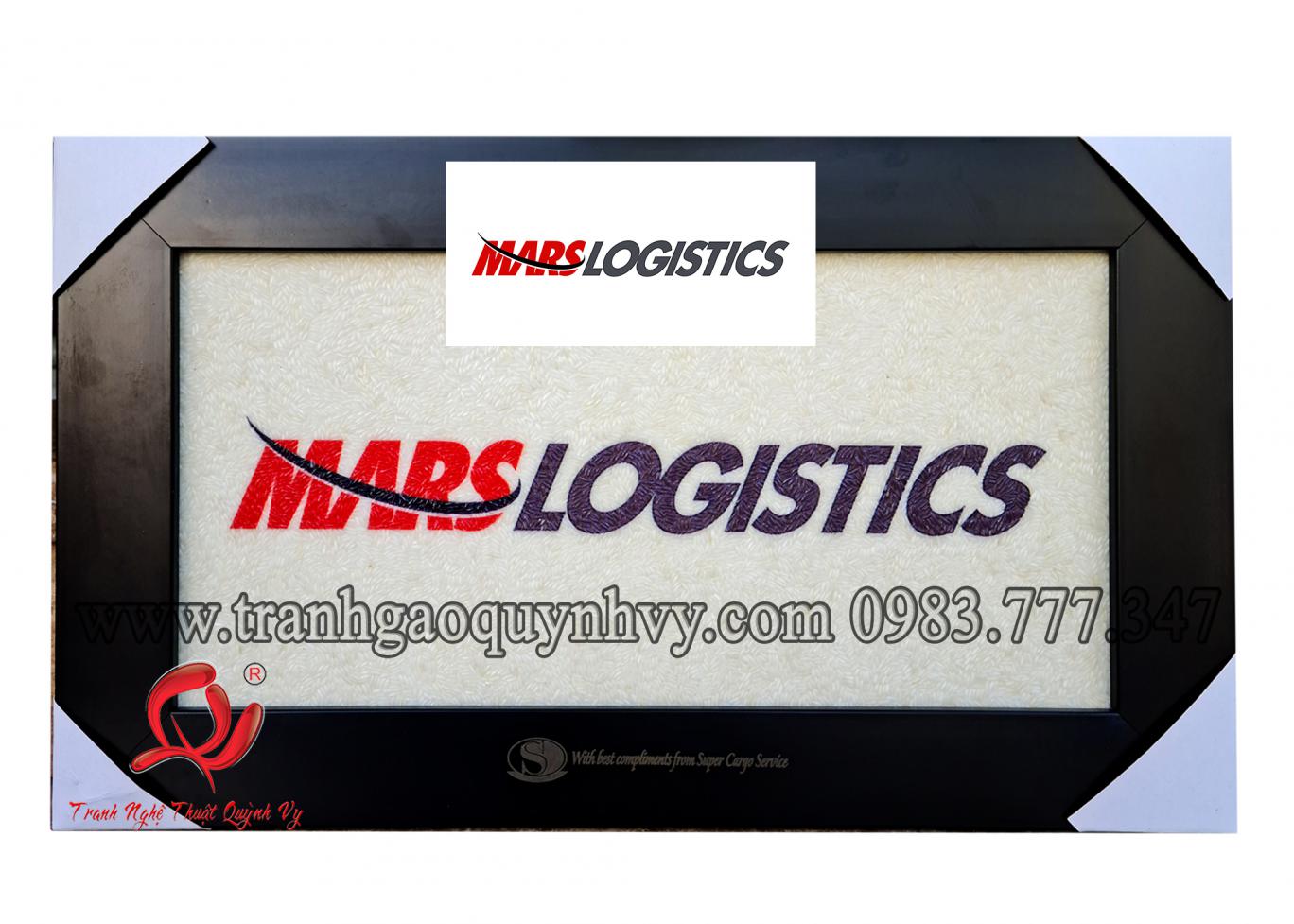 Tranh gạo Logo 20 x 40