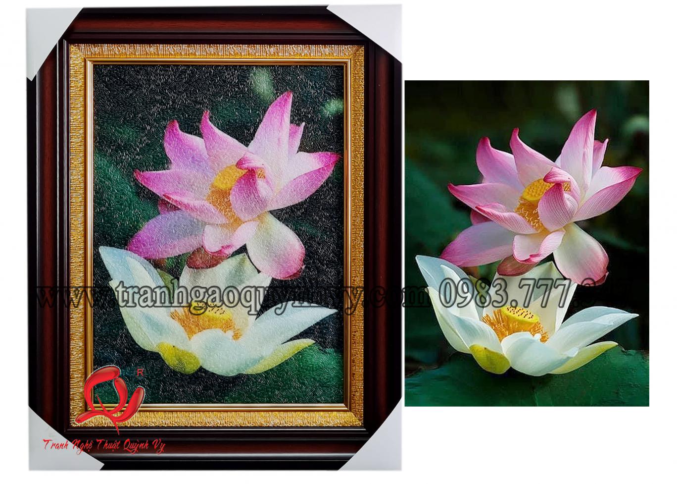 Tranh Hoa Sen 30 x 40