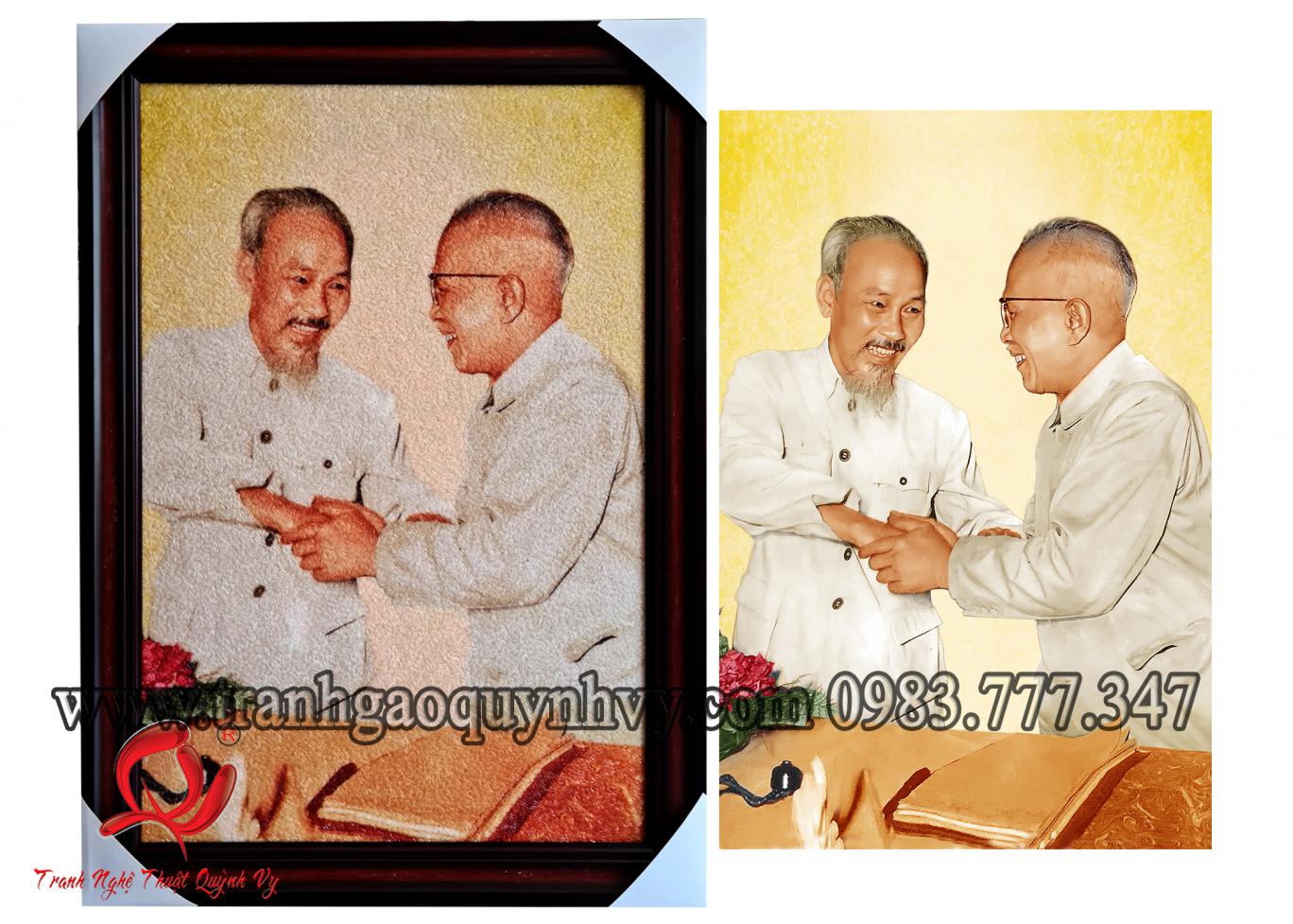 Bác Hồ và Bác Tôn 40 x 60