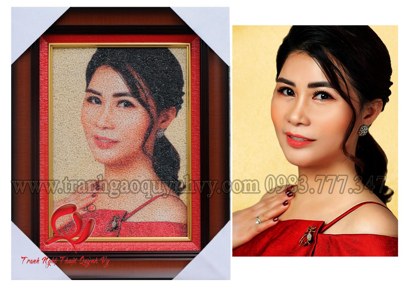 Tranh Gao Chân Dung 1 người - 25 x 35 cm