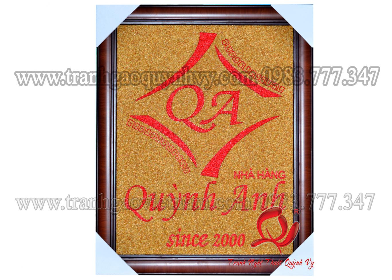Tranh Gạo Logo QA 40 x 60