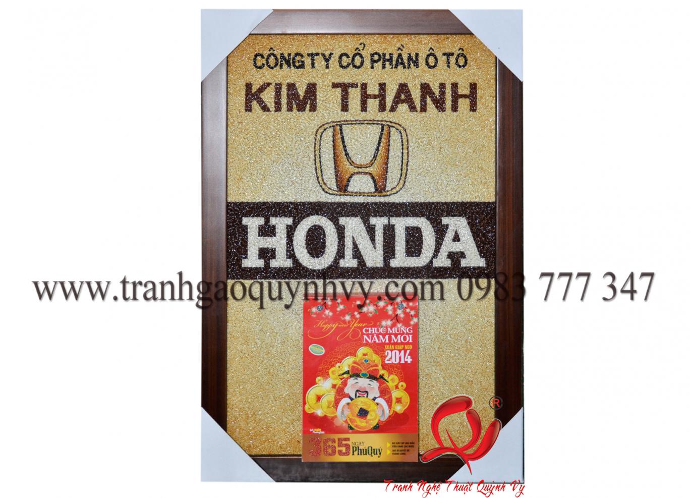 Tranh Gạo Logo Honda