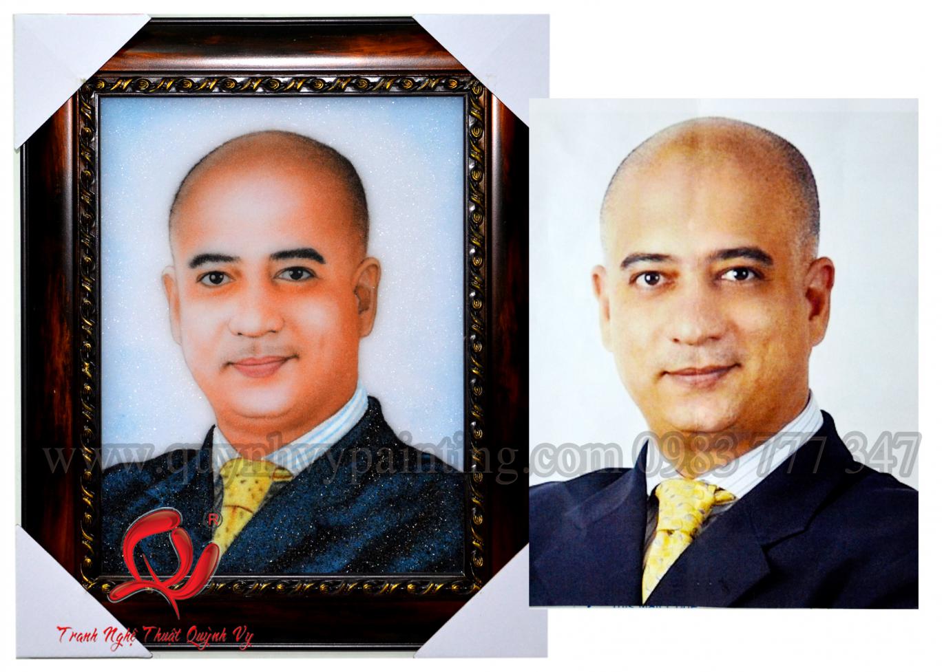 Đá Quý Chân Dung 1 người 30 x 40