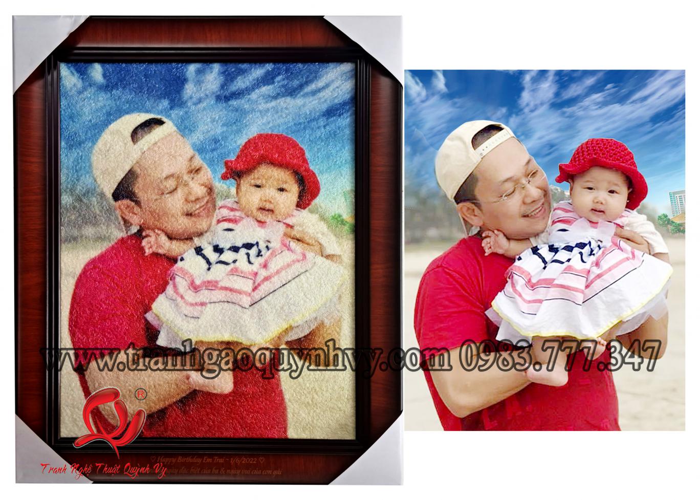Chân Dung Cha & Con Gái - 35 x 45